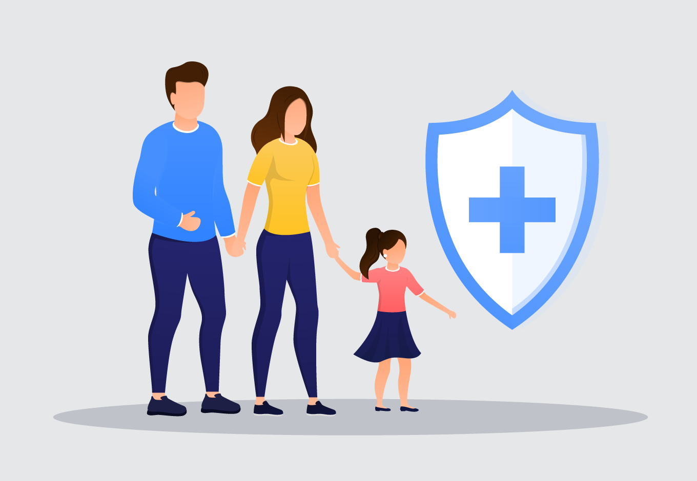 Family and medical shield image