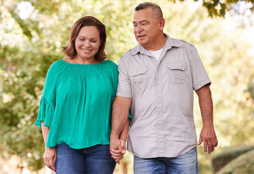 Couple walking