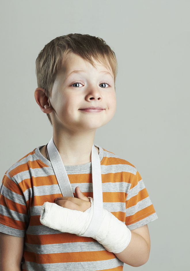 Boy with broken arm