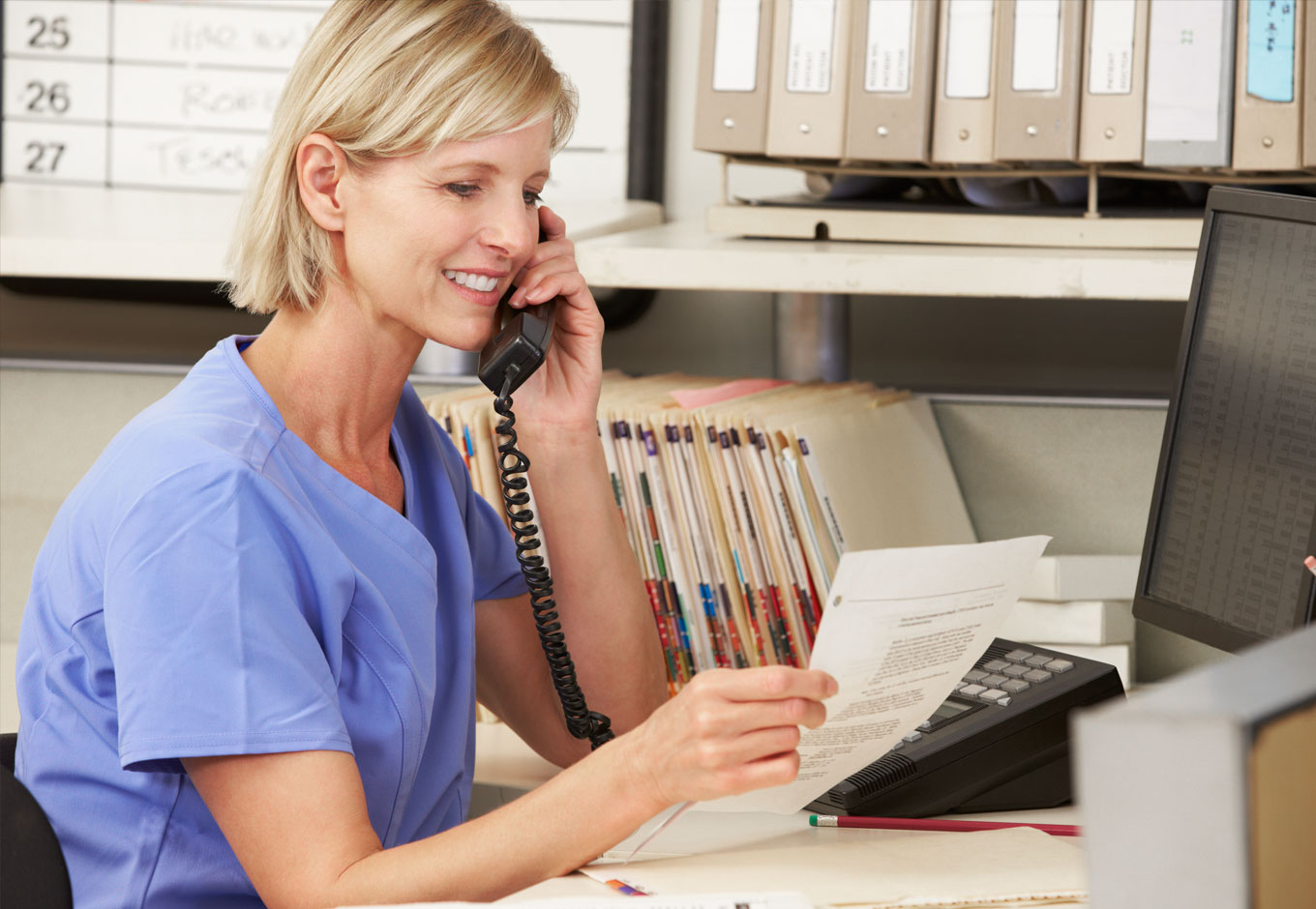 Nurse at a desk