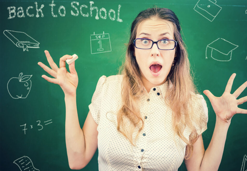 girl stressed out at school