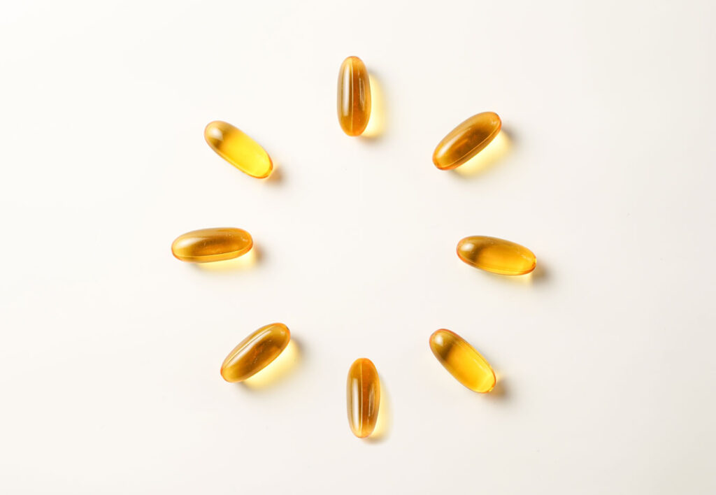 Vitamin D pills shaped like sun