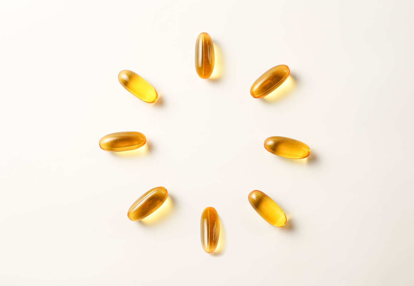 Vitamin D pills shaped like sun